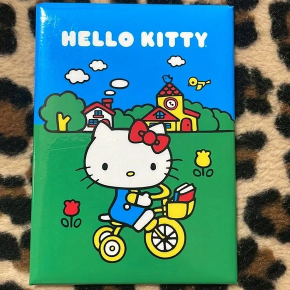 2020 HELLO KITTY Fridge Magnet 💙 Riding Bicycle Cute Cartoon Kawaii Sky Cloud - Picture 11 of 11